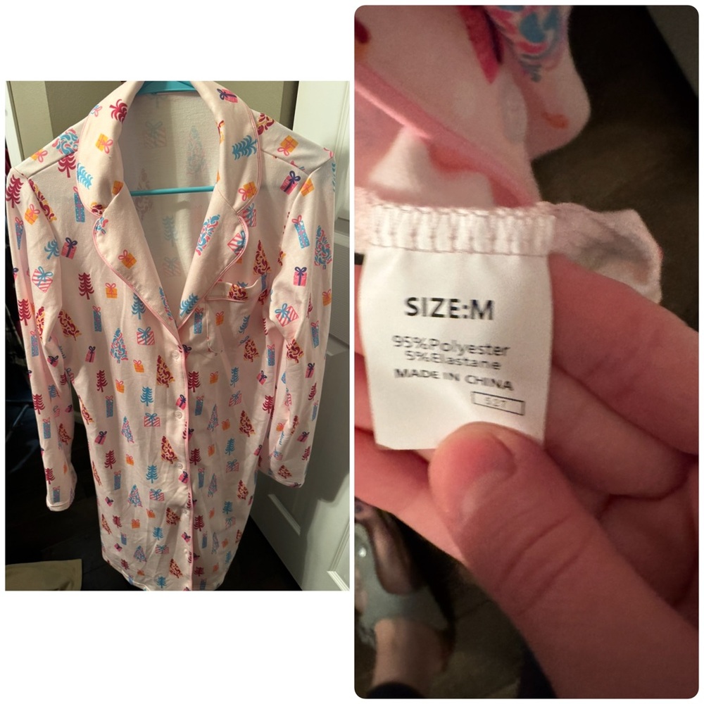 Colorful Patterned Button-Up nightie